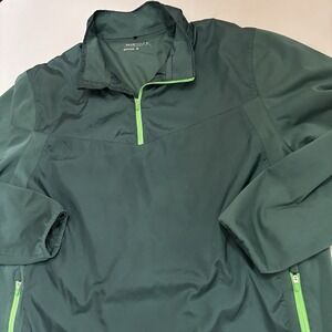 Nike Golf 1/4 Zip Pullover Jacket Mens Large Green Lightweight Windbreaker